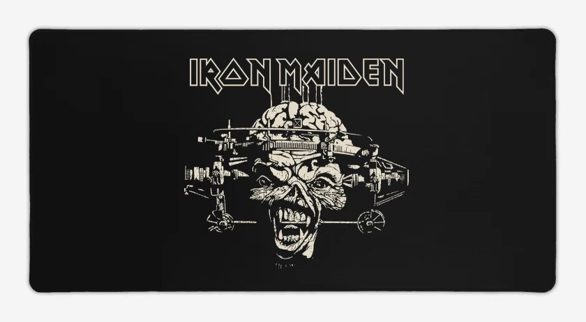 Mouse pad Gamer Negro de Iron Maiden Eddie XFACTOR
