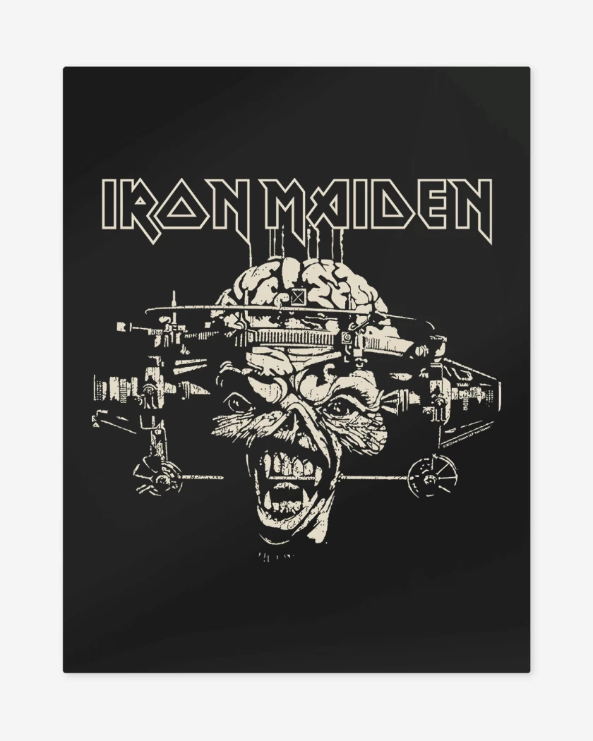 Print metalico Negro de Iron Maiden Eddie XFACTOR