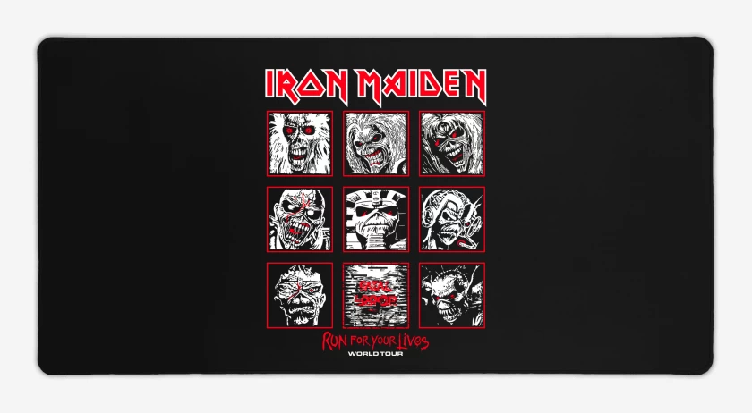 Mouse pad Gamer Negro de Iron Maiden Eddies Run For