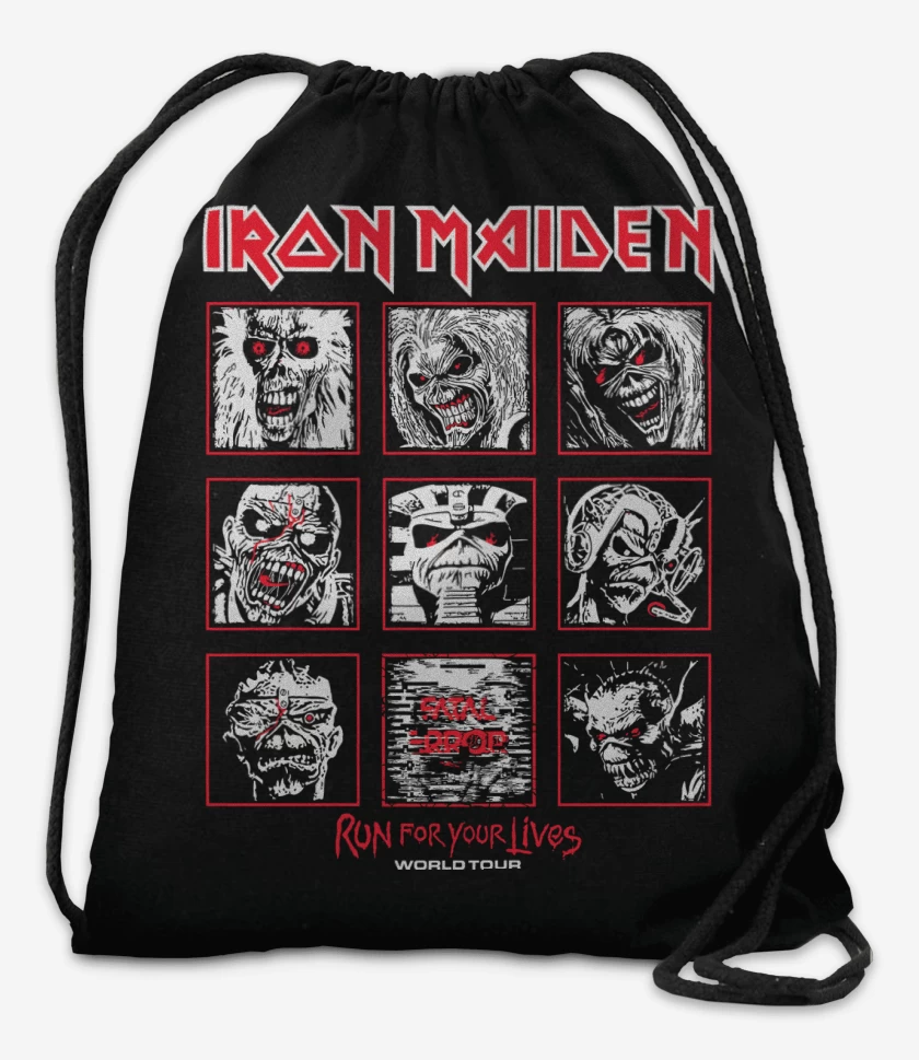 Mochila Negro de Iron Maiden Eddies Run For