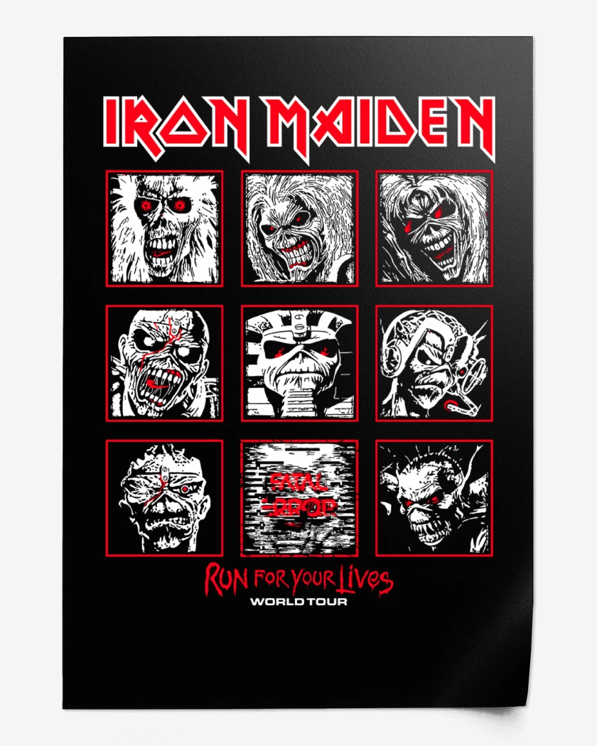 Print Iron Maiden Eddies Run For