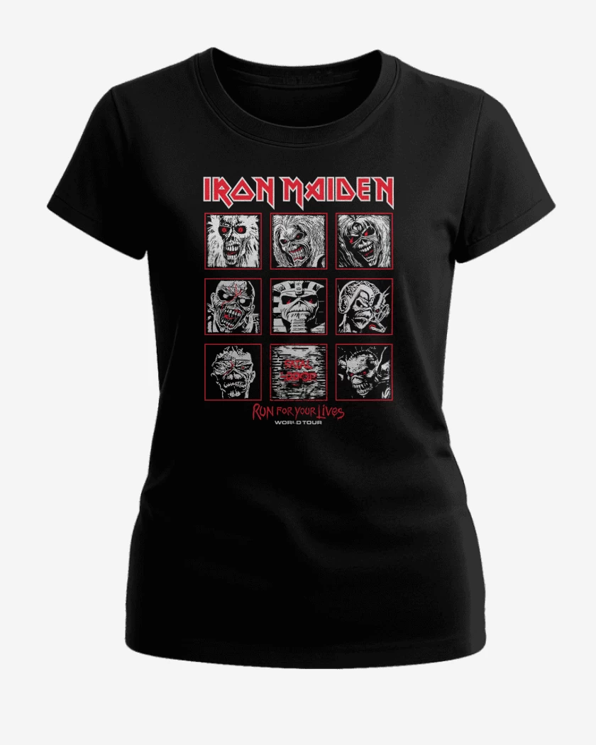 Polera de Mujer Negro de Iron Maiden Eddies Run For