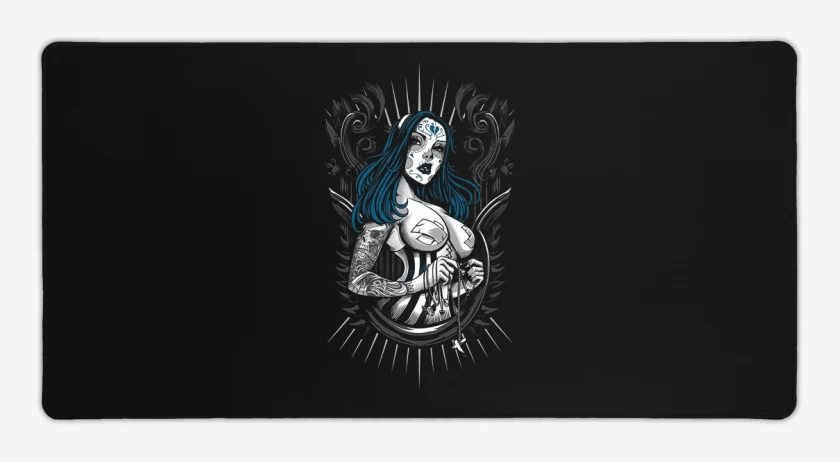 Mouse pad Gamer Negro de Skull sugar full color