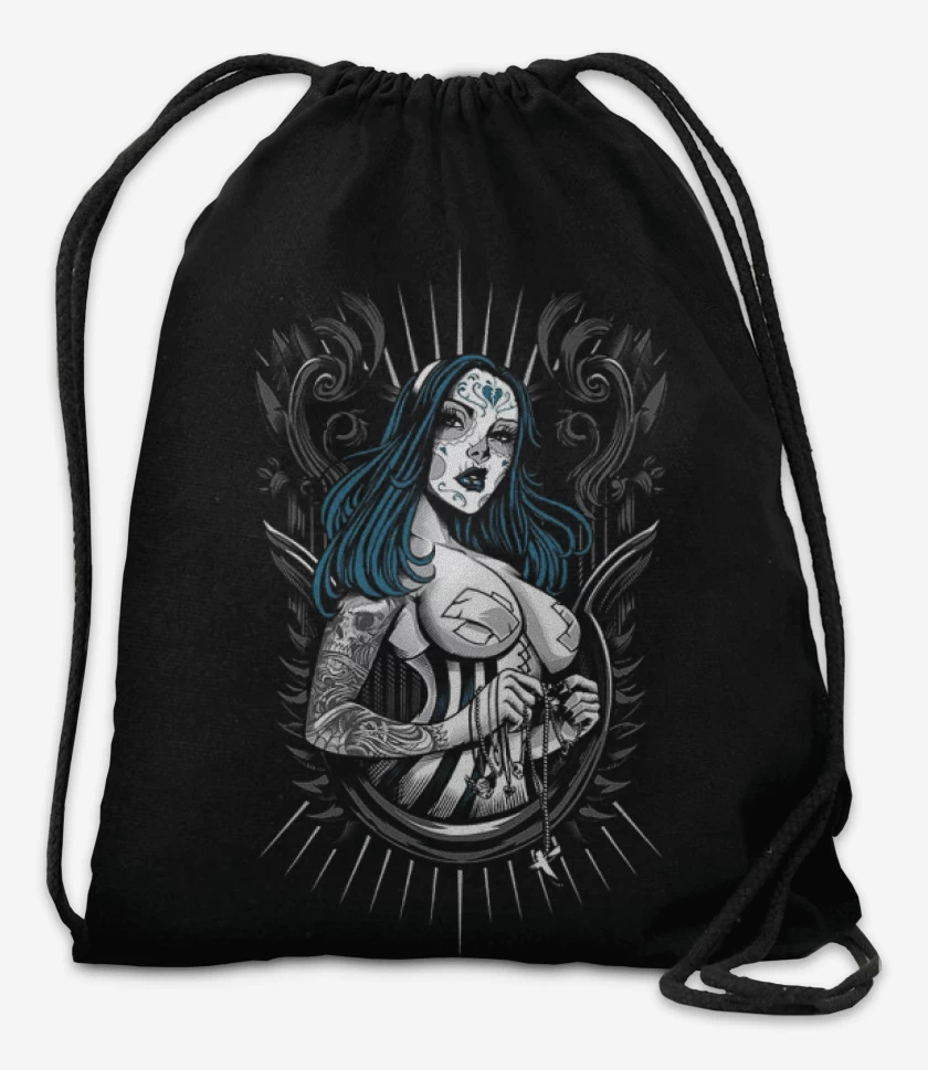 Mochila Negro de Skull sugar full color