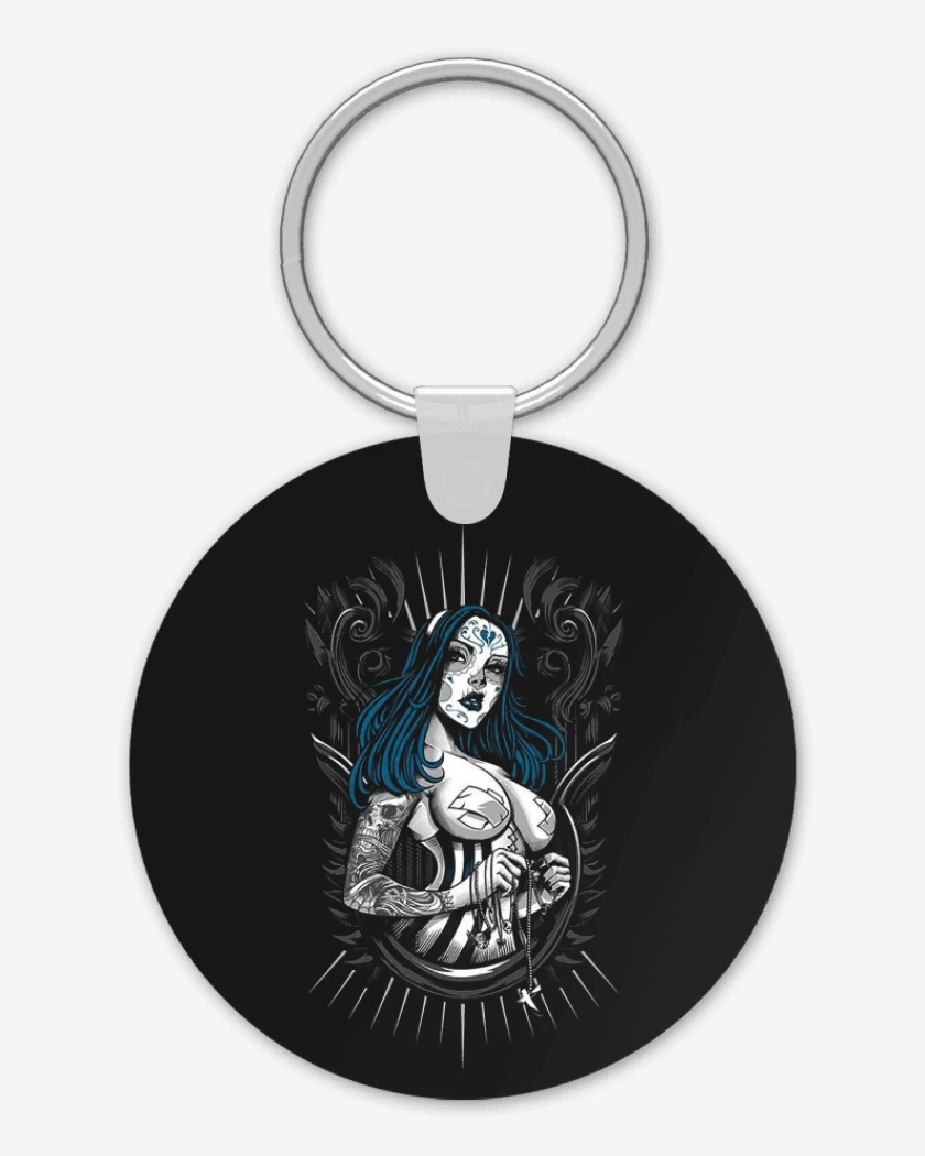 Llavero Negro de Skull sugar full color