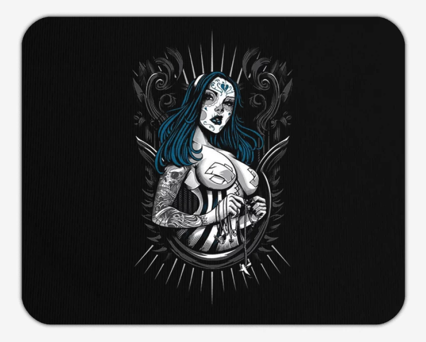 Mousepad Negro de Skull sugar full color