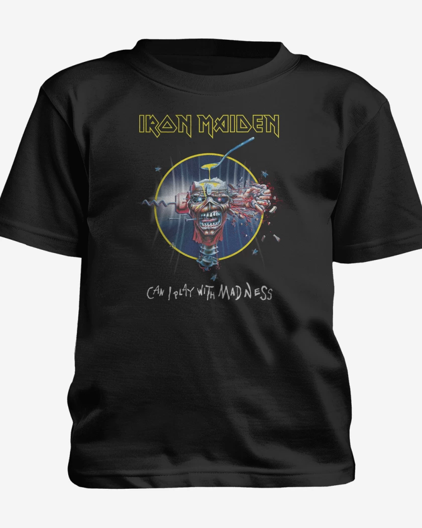 Polera de niño Negro de Iron Maiden Can I Play with Madeness