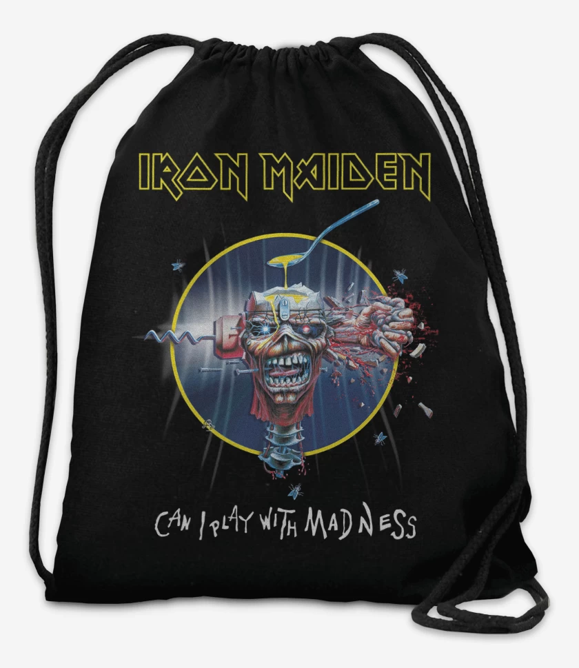 Mochila Negro de Iron Maiden Can I Play with Madeness