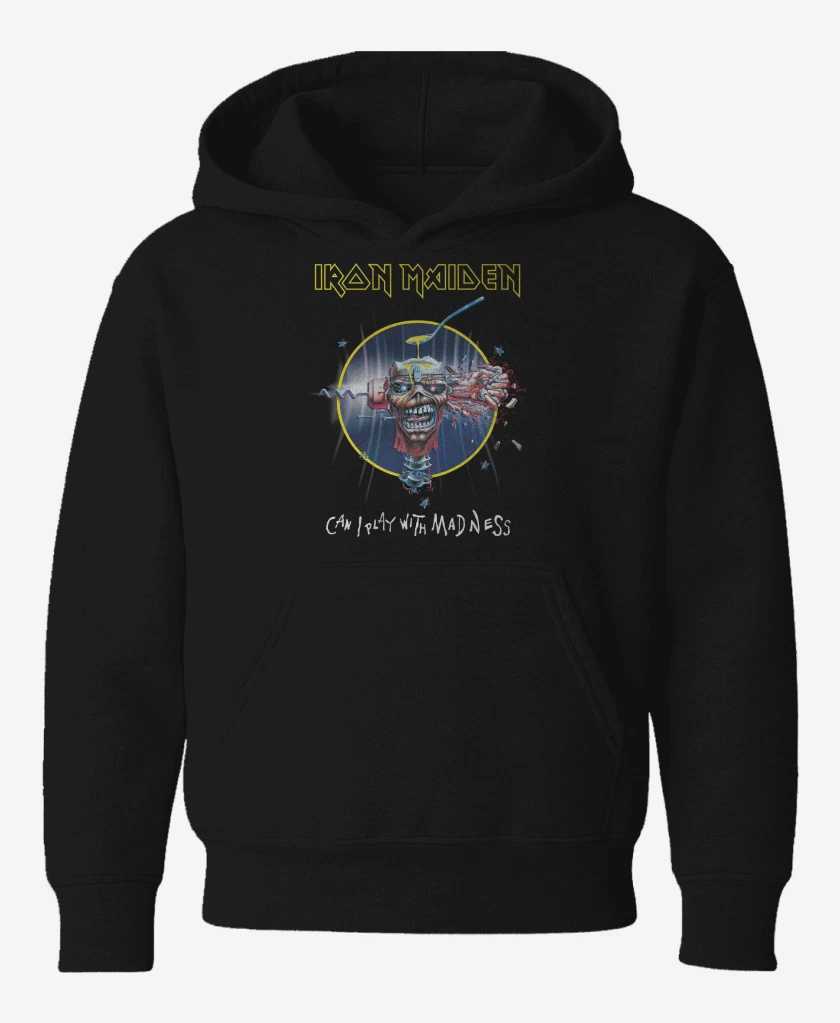Poleron de niño Negro de Iron Maiden Can I Play with Madeness