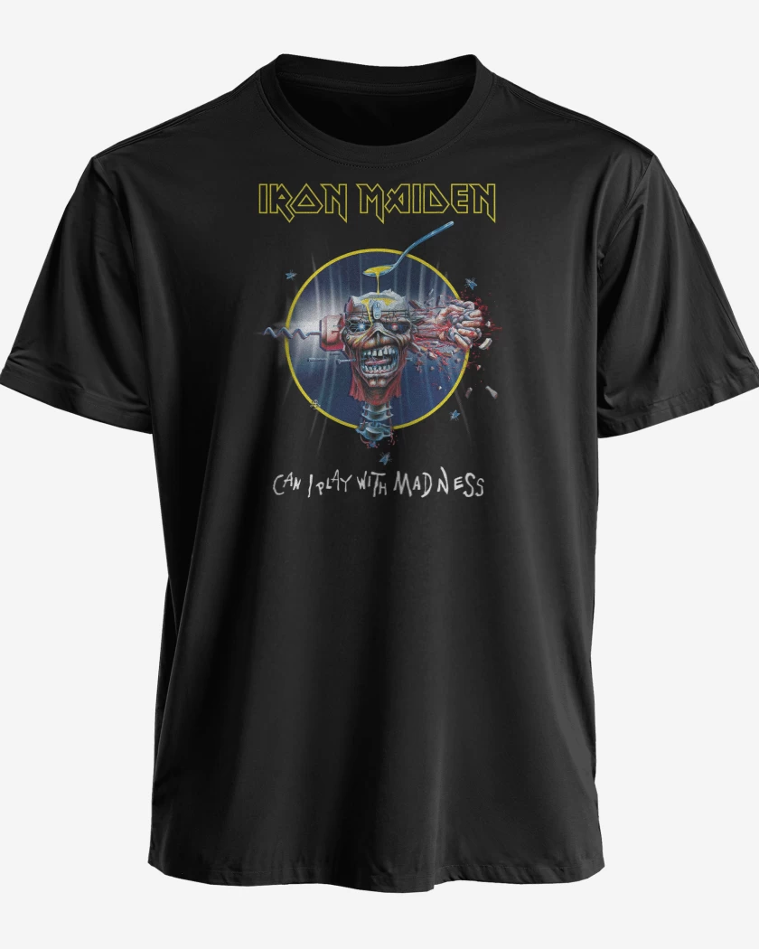 Polera premium Negro de Iron Maiden Can I Play with Madeness