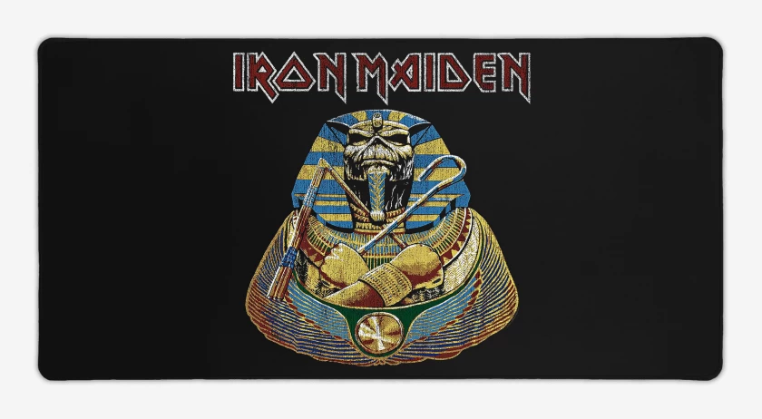 Mouse pad Gamer Negro de Iron Maiden Faraon