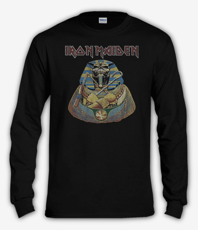 Polera manga larga Negro de Iron Maiden Faraon
