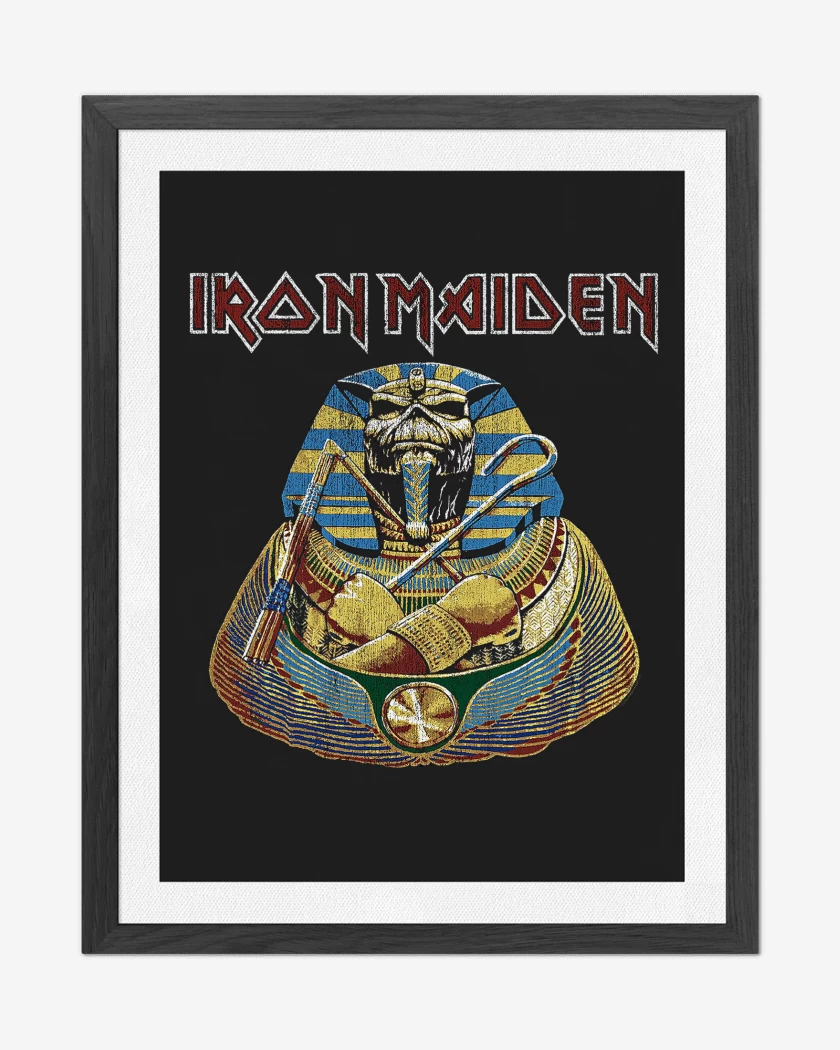 Cuadro decorativo Negro de Iron Maiden Faraon
