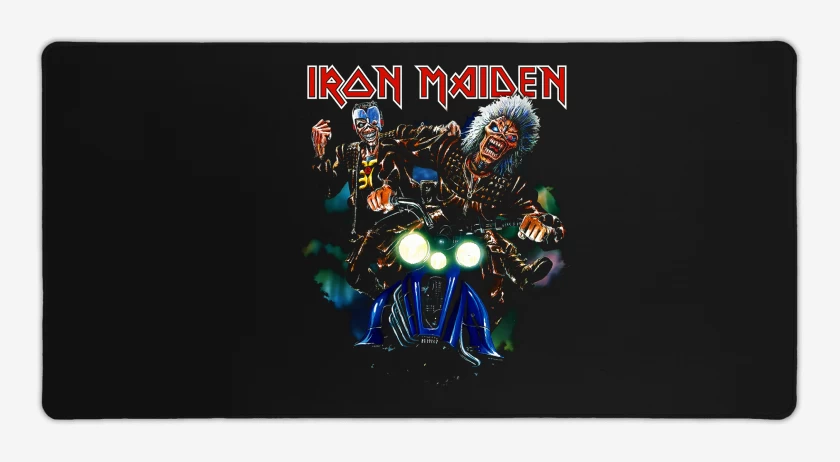Mouse pad Gamer Negro de Iron Maiden Eddie Motor