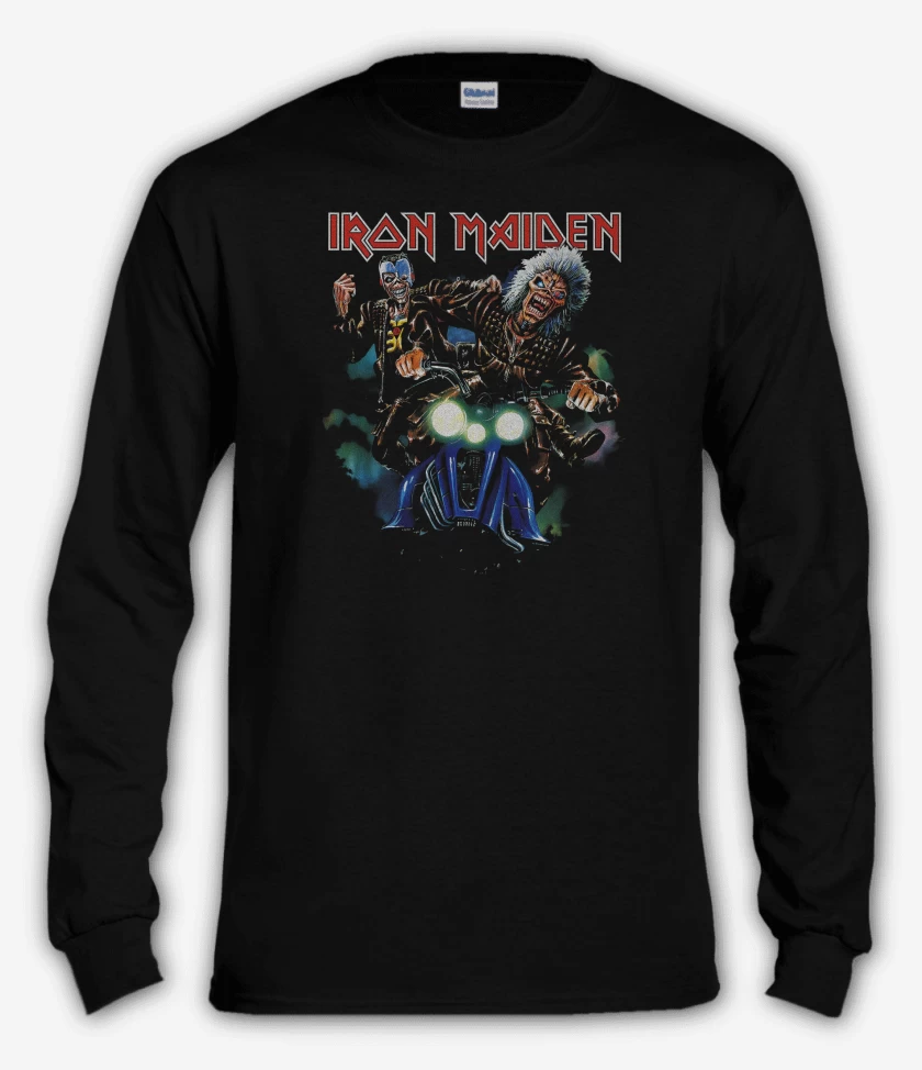Polera manga larga Negro de Iron Maiden Eddie Motor