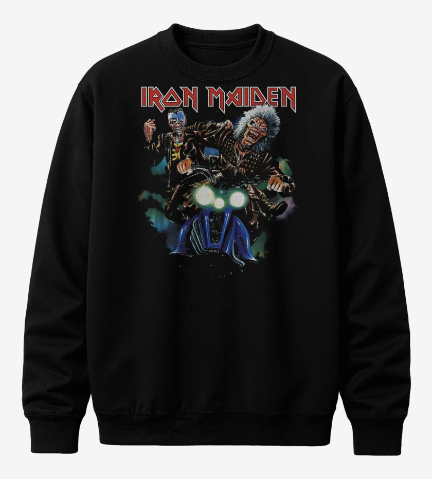 Poleron polo Negro de Iron Maiden Eddie Motor