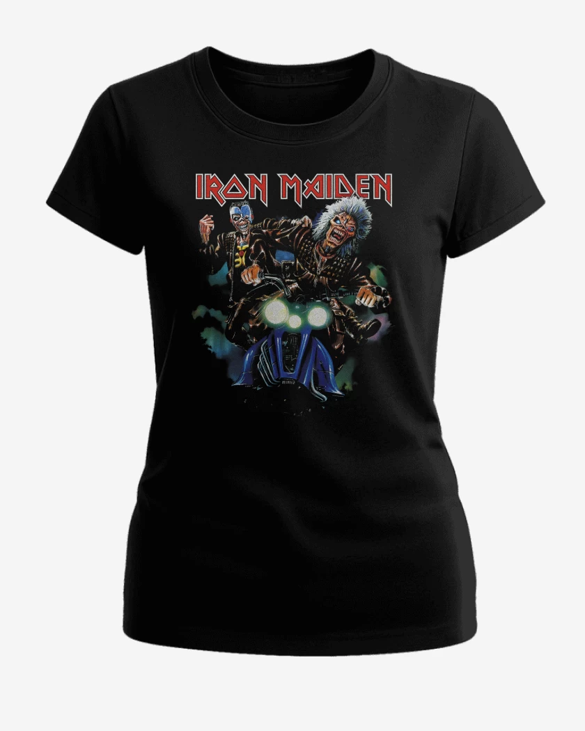 Polera de Mujer Negro de Iron Maiden Eddie Motor