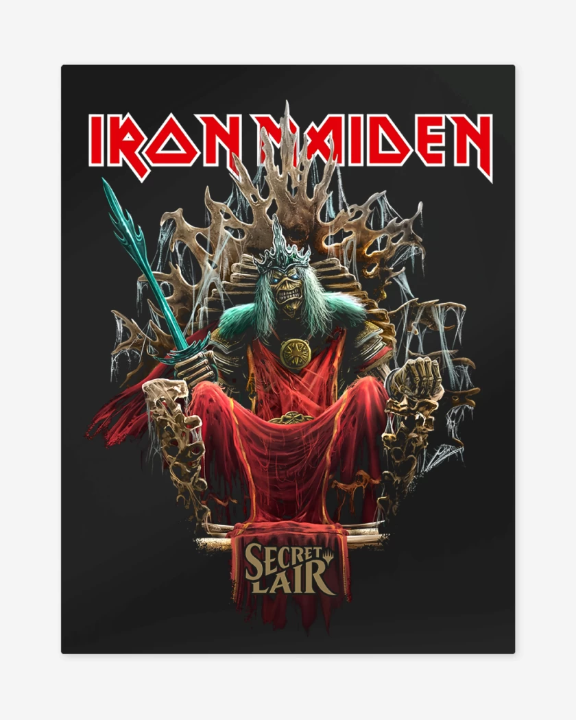 Print metalico Negro de Iron Maiden Nekusar Magic