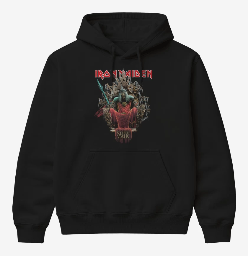 Poleron Canguro básico Negro de Iron Maiden Nekusar Magic