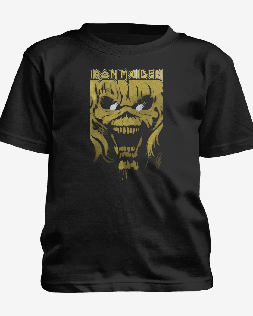 Polera de niño Negro de Iron Maiden Eddie Yellow