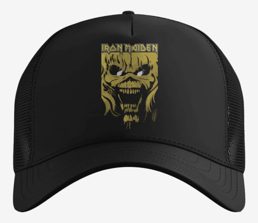 Gorro Negro de Iron Maiden Eddie Yellow