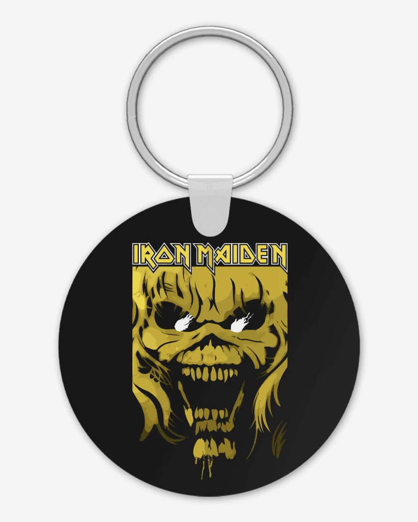 Llavero Negro de Iron Maiden Eddie Yellow