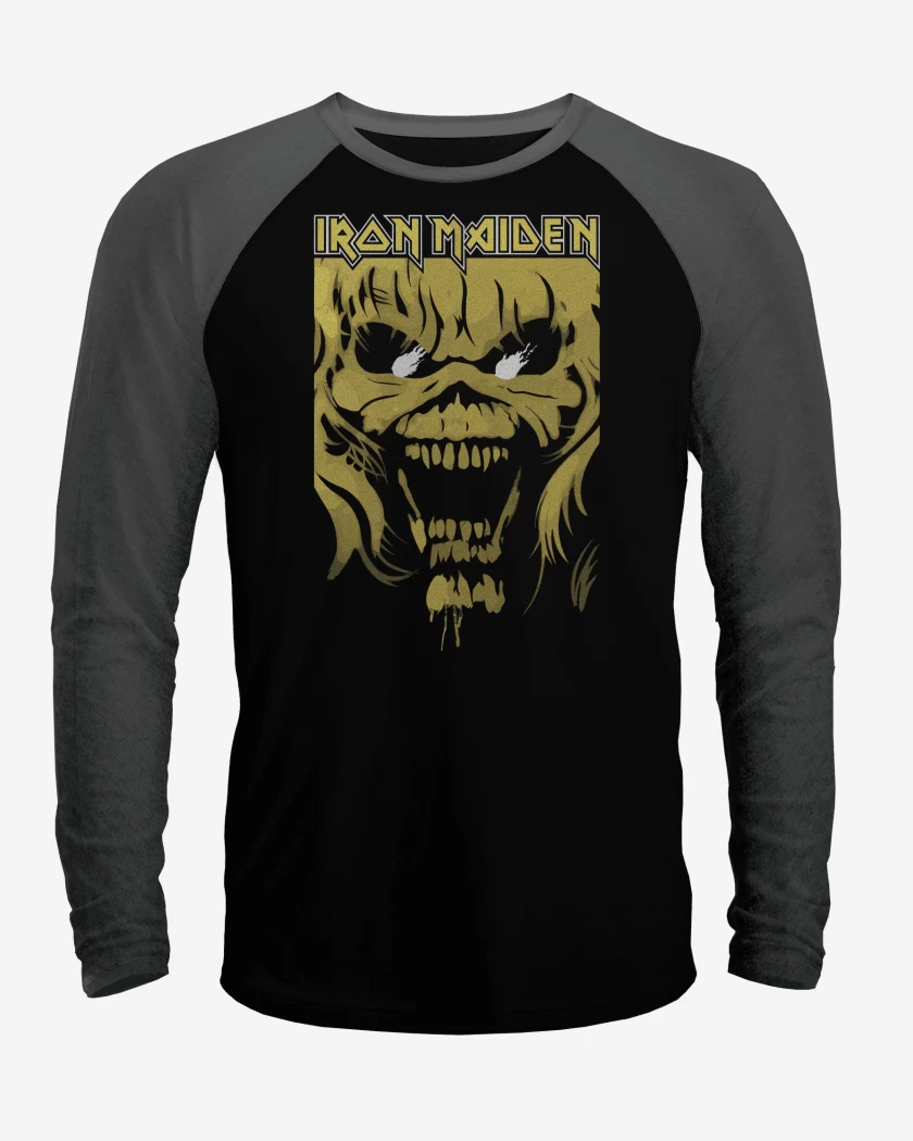 Polera Raglan Iron Maiden Eddie Yellow