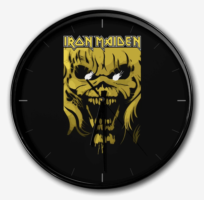 Reloj Negro de Iron Maiden Eddie Yellow