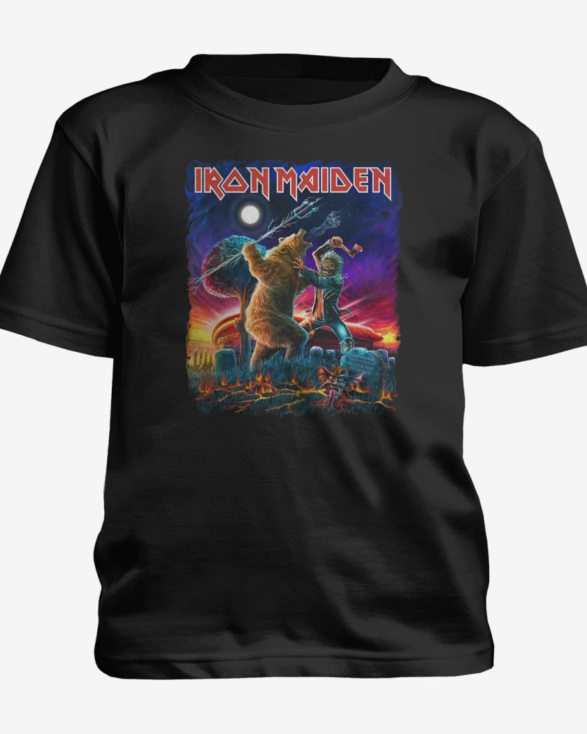 Polera de niño Negro de Iron Maiden Madrid