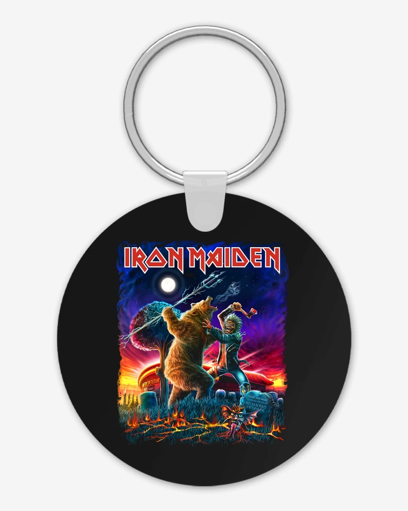 Llavero Negro de Iron Maiden Madrid