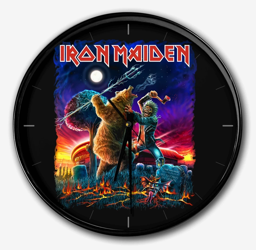 Reloj Negro de Iron Maiden Madrid