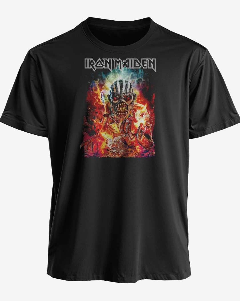 Polera premium Negro de Iron Maiden Book