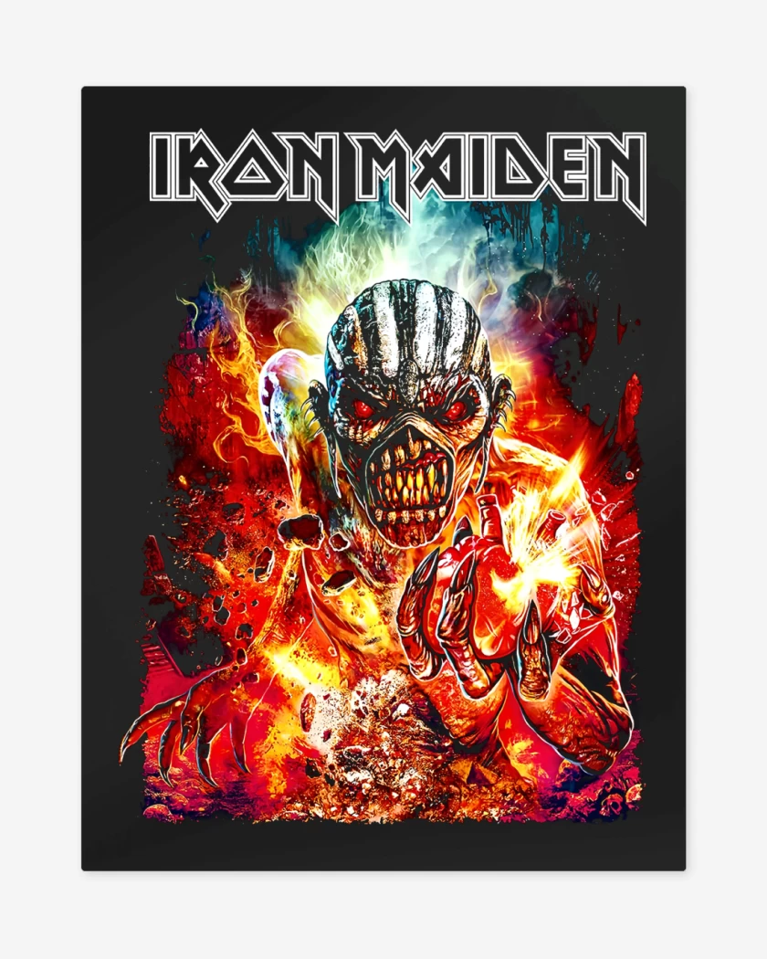 Print metalico Negro de Iron Maiden Book