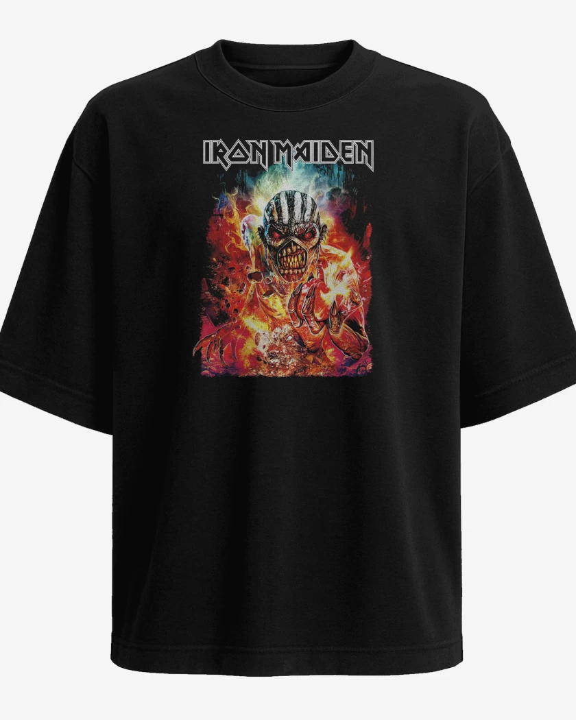 Polera Oversize Iron Maiden Book