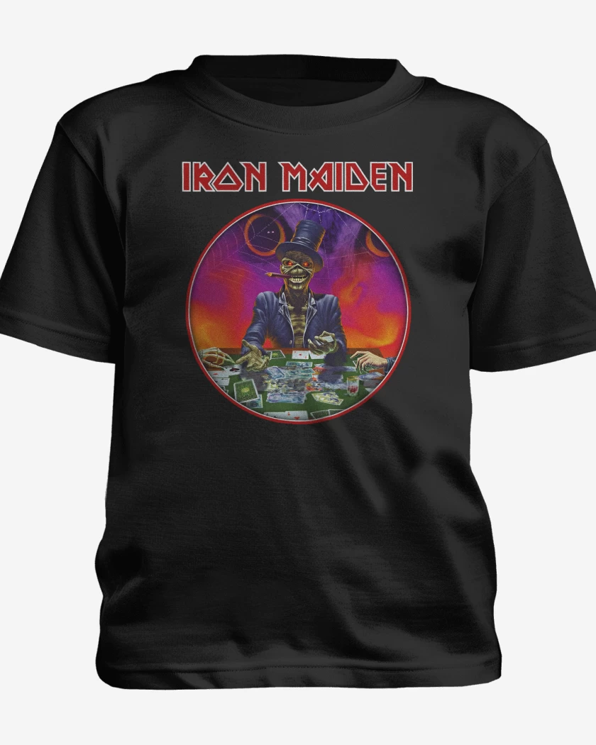 Polera de niño Negro de Iron Maiden Poker