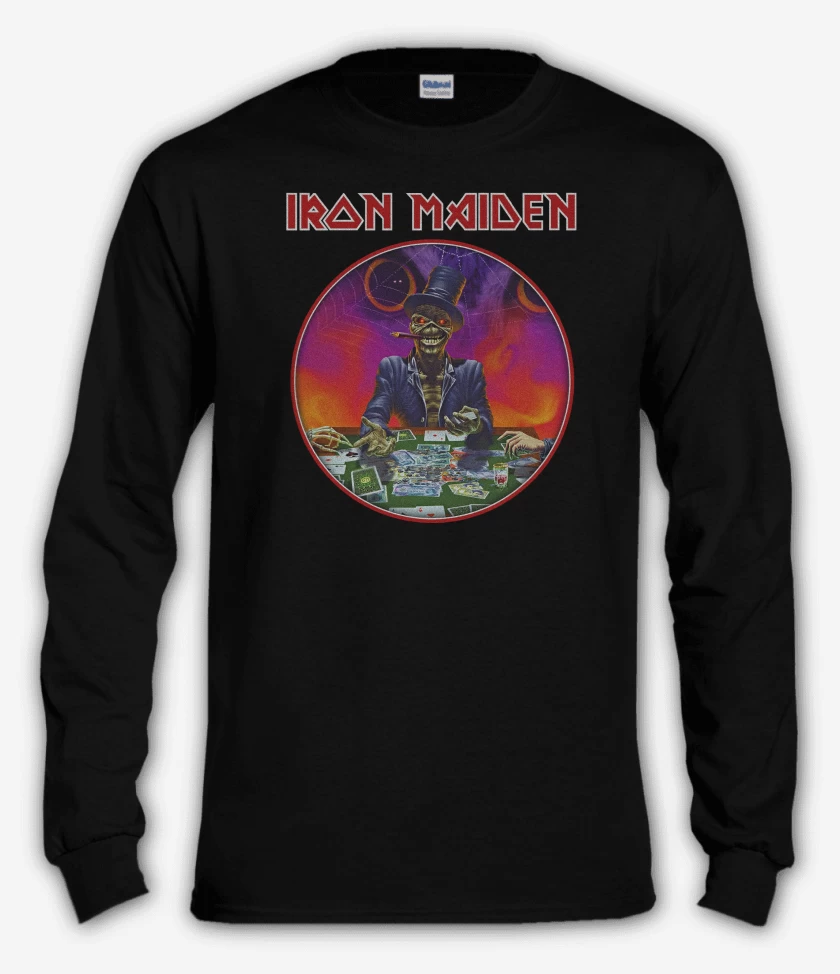 Polera manga larga Negro de Iron Maiden Poker