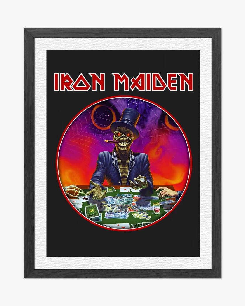 Cuadro decorativo Negro de Iron Maiden Poker