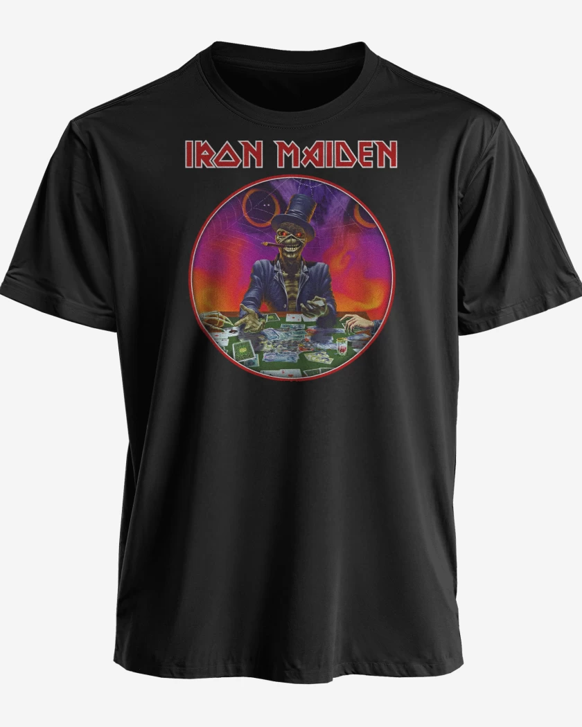 Polera premium Negro de Iron Maiden Poker