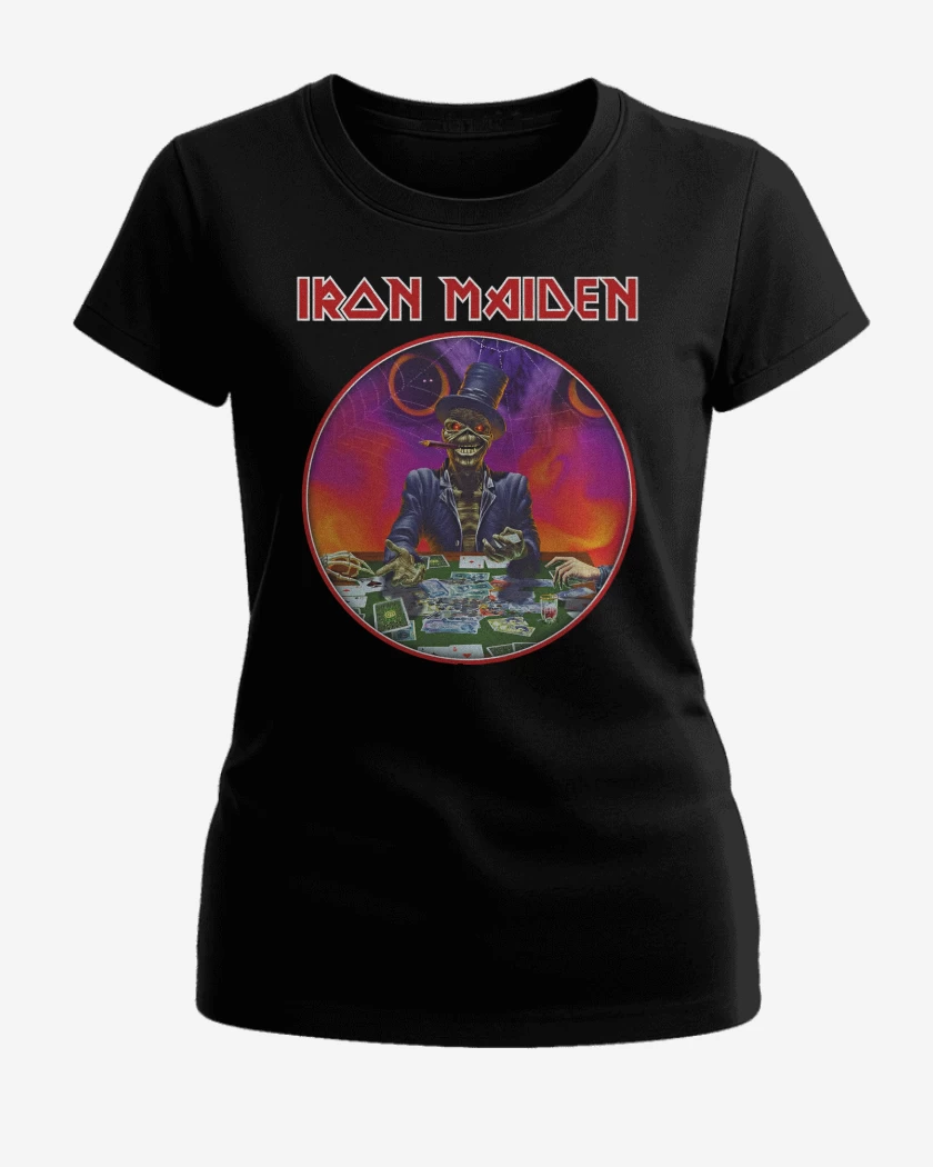 Polera de Mujer Negro de Iron Maiden Poker