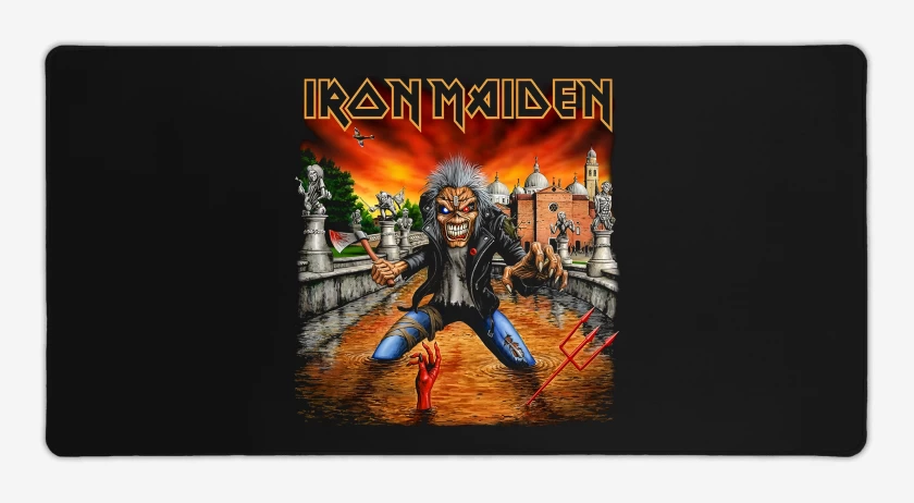 Mouse pad Gamer Negro de Iron Maiden Eddie Killer