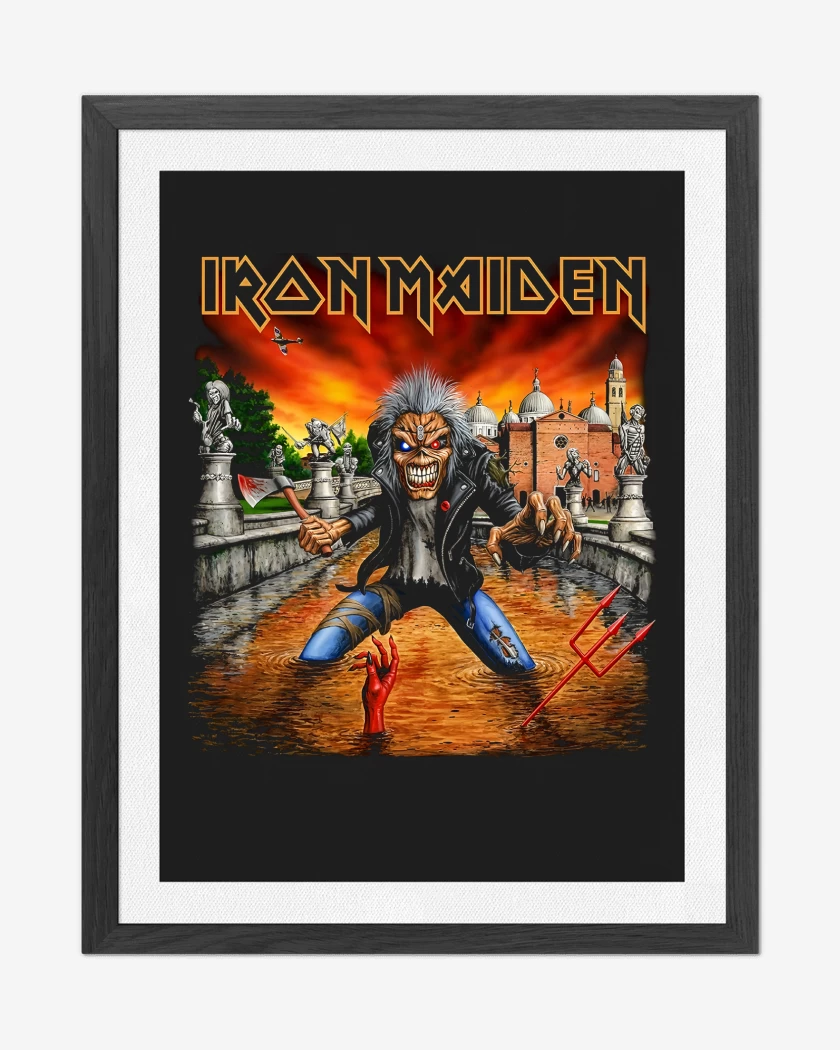 Cuadro decorativo Negro de Iron Maiden Eddie Killer