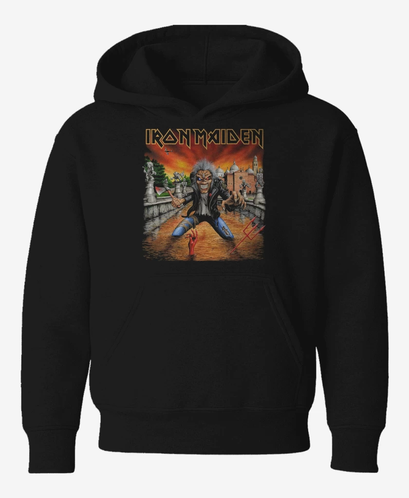 Poleron de niño Negro de Iron Maiden Eddie Killer