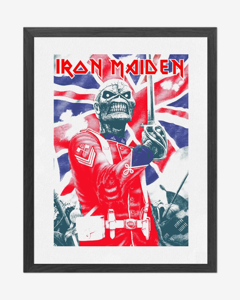 Cuadro decorativo Blanco de Iron Maiden EDDIE Soldier
