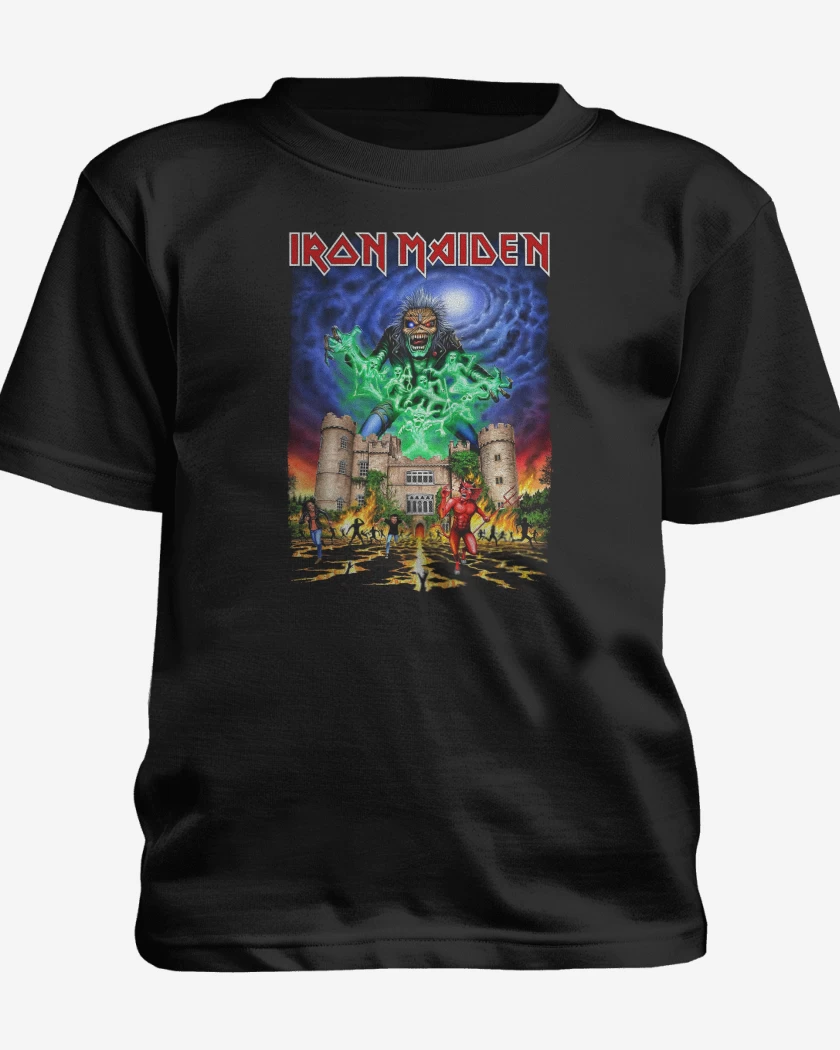 Polera de niño Negro de Iron Maiden Castle