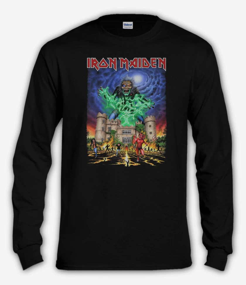 Polera manga larga Negro de Iron Maiden Castle