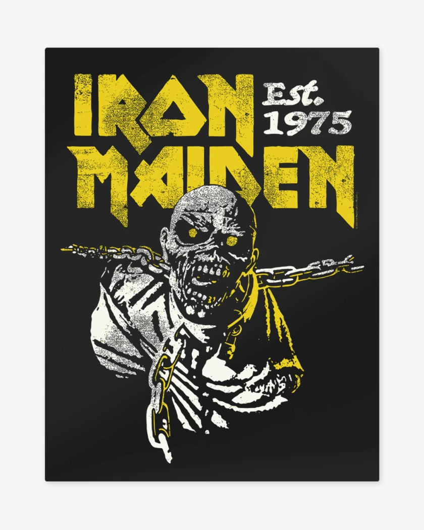 Print metalico Negro de Iron Maiden Piece 