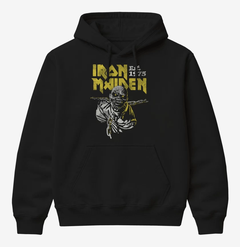 Poleron Canguro básico Negro de Iron Maiden Piece 