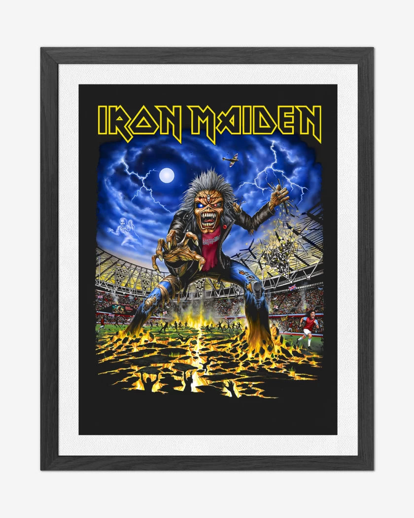 Cuadro decorativo Negro de Iron Maiden West Ham