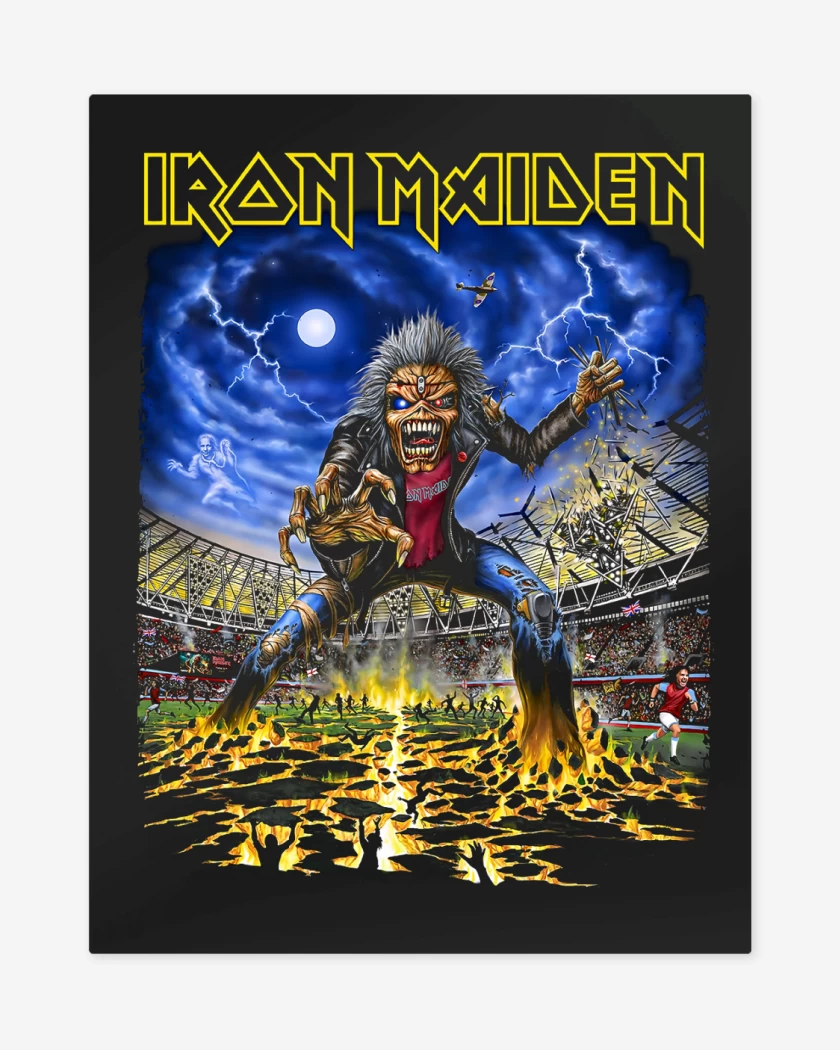 Print metalico Negro de Iron Maiden West Ham