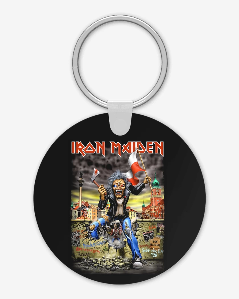 Llavero Negro de Iron Maiden Polonia